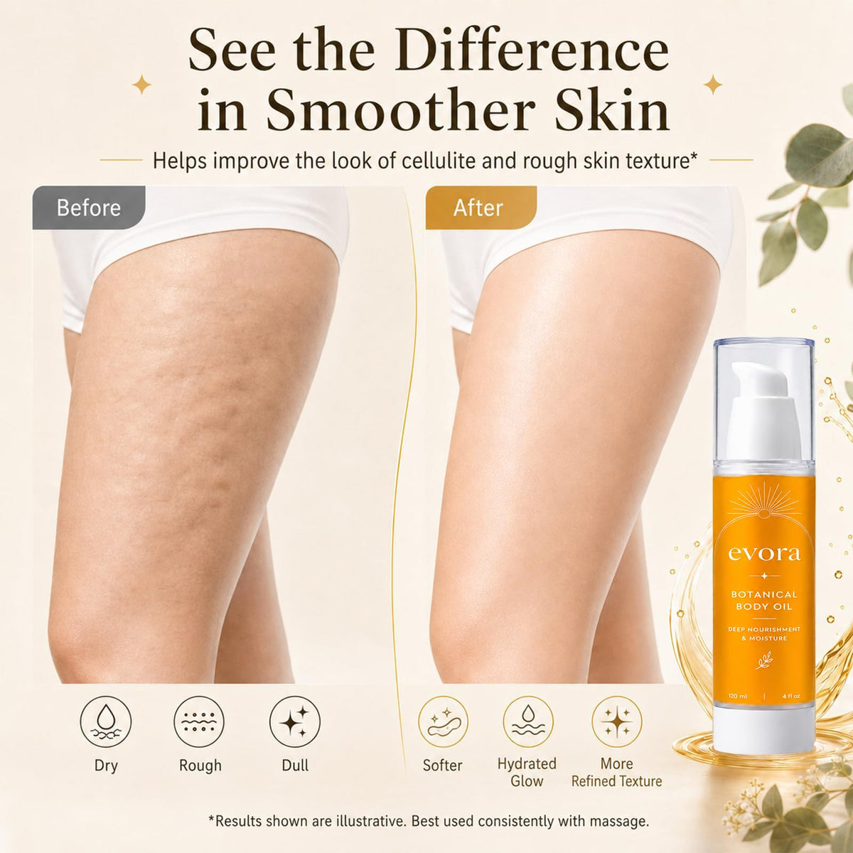 KYZTMHC Evora oil texture close-up highlighting lightweight, fast-absorbing finish
