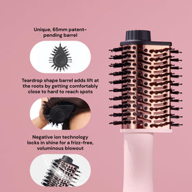 L'ANGE HAIR bristles and titanium finish detailed shot for smooth detangling benefit