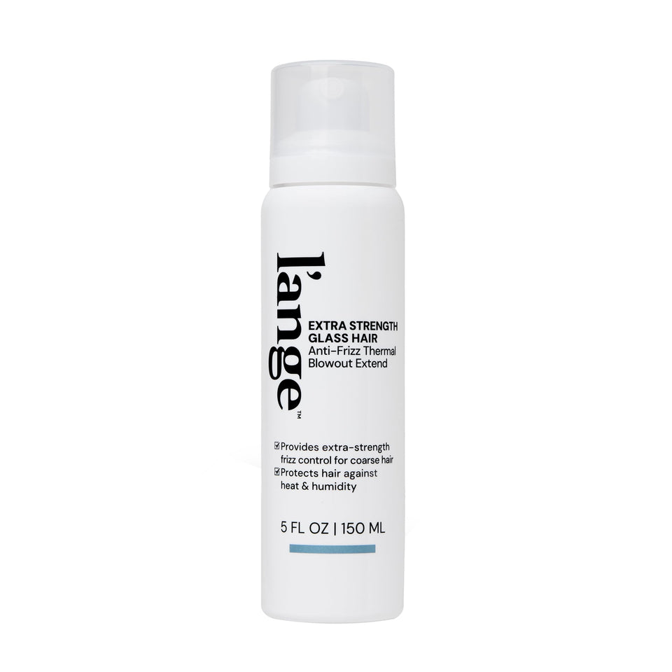 L'ANGE HAIR front bottle view showing sleek packaging and professional styling benefit