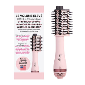 L'ANGE HAIR front view of blush brush dryer showing sleek design and quick styling benefit