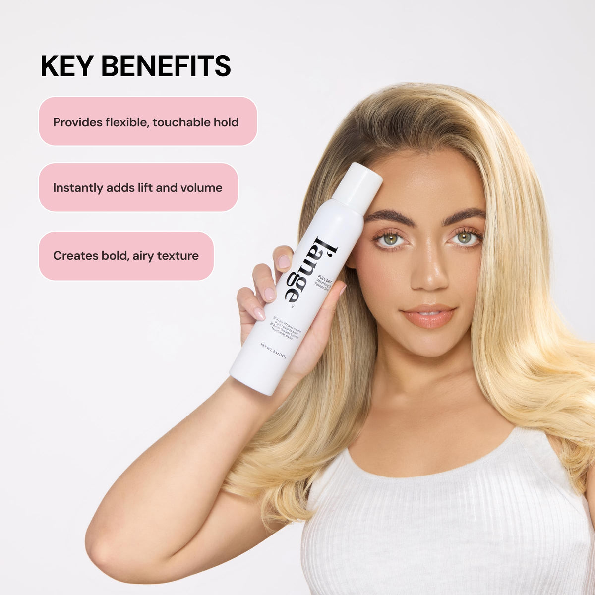 L'ANGE HAIR before and after root lift comparison demonstrating immediate volume improvement