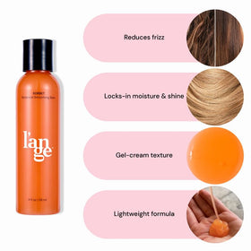 L'ANGE HAIR before and after smoothing results for shine