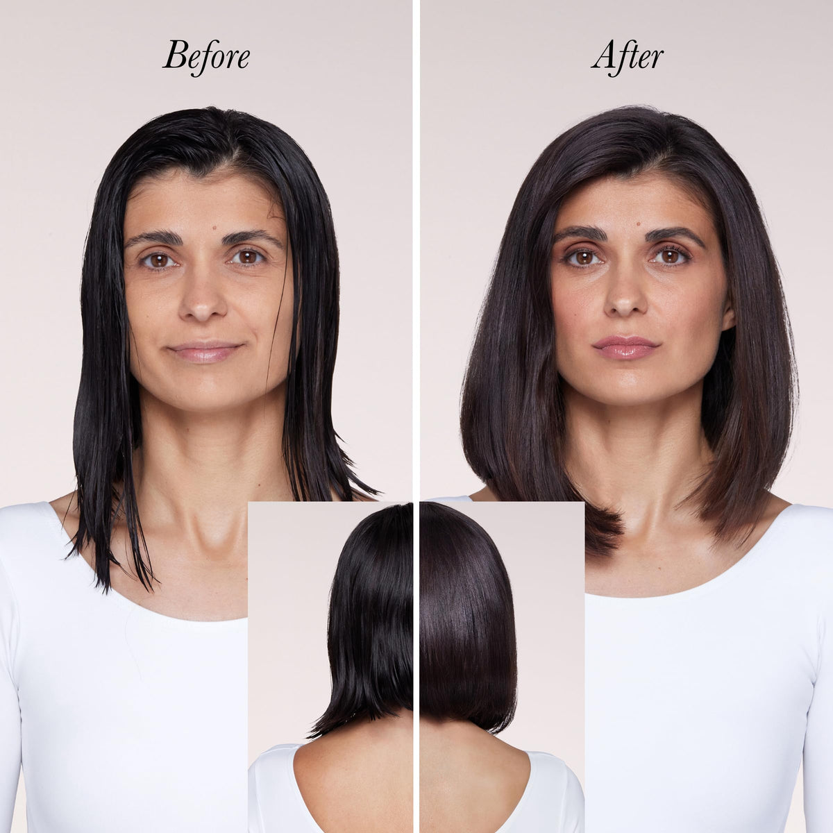 L'ANGE HAIR brush dryer styling long hair in use for salon volume benefit