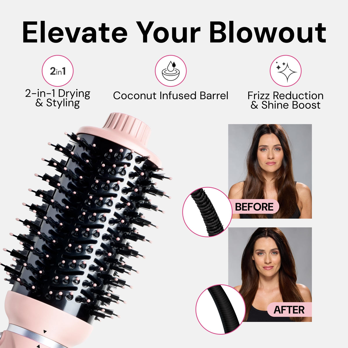 L'ANGE HAIR VolumeBoost being used on medium hair to create volume and speed drying