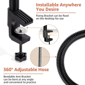 L-Bulice stainless-steel clamp and screw mount for secure table attachment