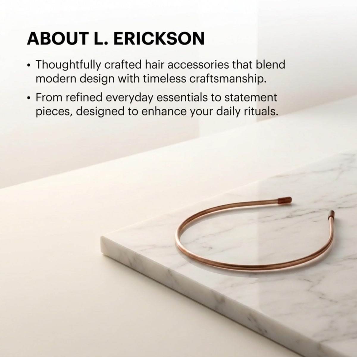 L. Erickson side silhouette showing thin profile, comfortable gentle hold