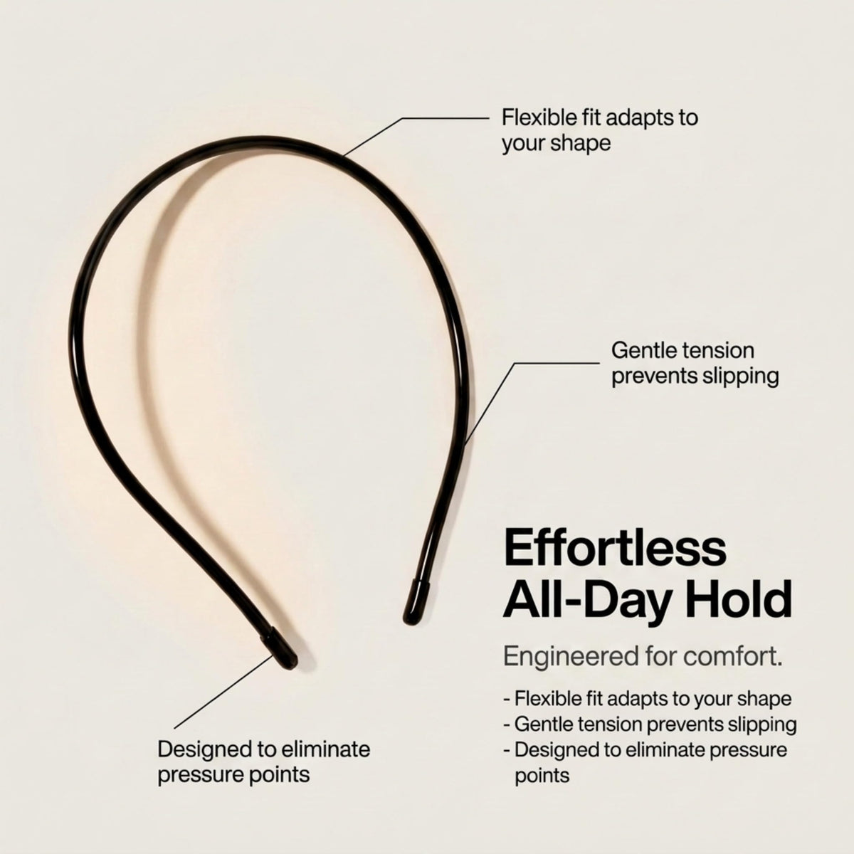 L. Erickson side profile displaying slim fit and comfortable curve for all-day wear