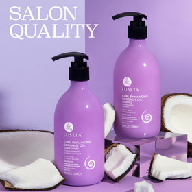 L LUSETA coconut oil ingredient shot illustrating deep hydration