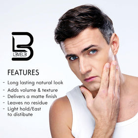 L3 aftershave in use on a man’s face, delivers cooling relief and hydration