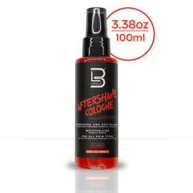 L3 aftershave on bathroom vanity in lifestyle setting implying daily confidence