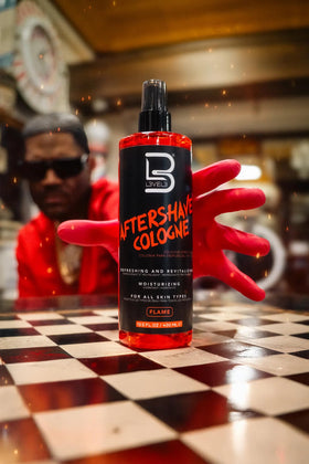 L3 aftershave spray nozzle close-up demonstrating easy application benefit