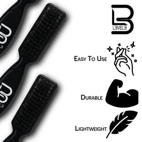 L3 brush clearing hair clippings from neck area for fast workstation cleanup