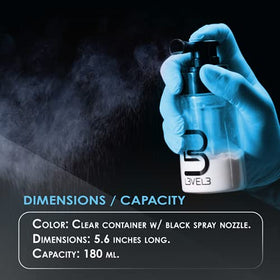 L3 beside measuring scale showing 180ml capacity for fewer refills
