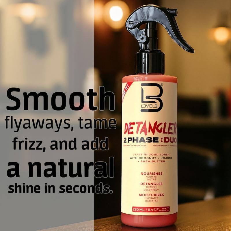 L3 being sprayed onto wet hair demonstrating immediate slip and combing ease
