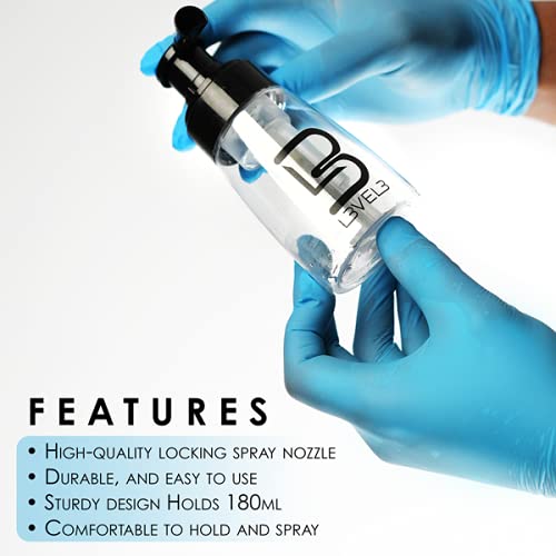 L3 in-use during barbering illustrating quick, even talc application benefit