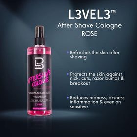 L3 label close-up listing botanical ingredients and soothing benefits