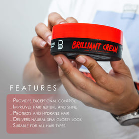 L3 Level 3 cream applied to damp hair demonstrating controlled styling and hydration