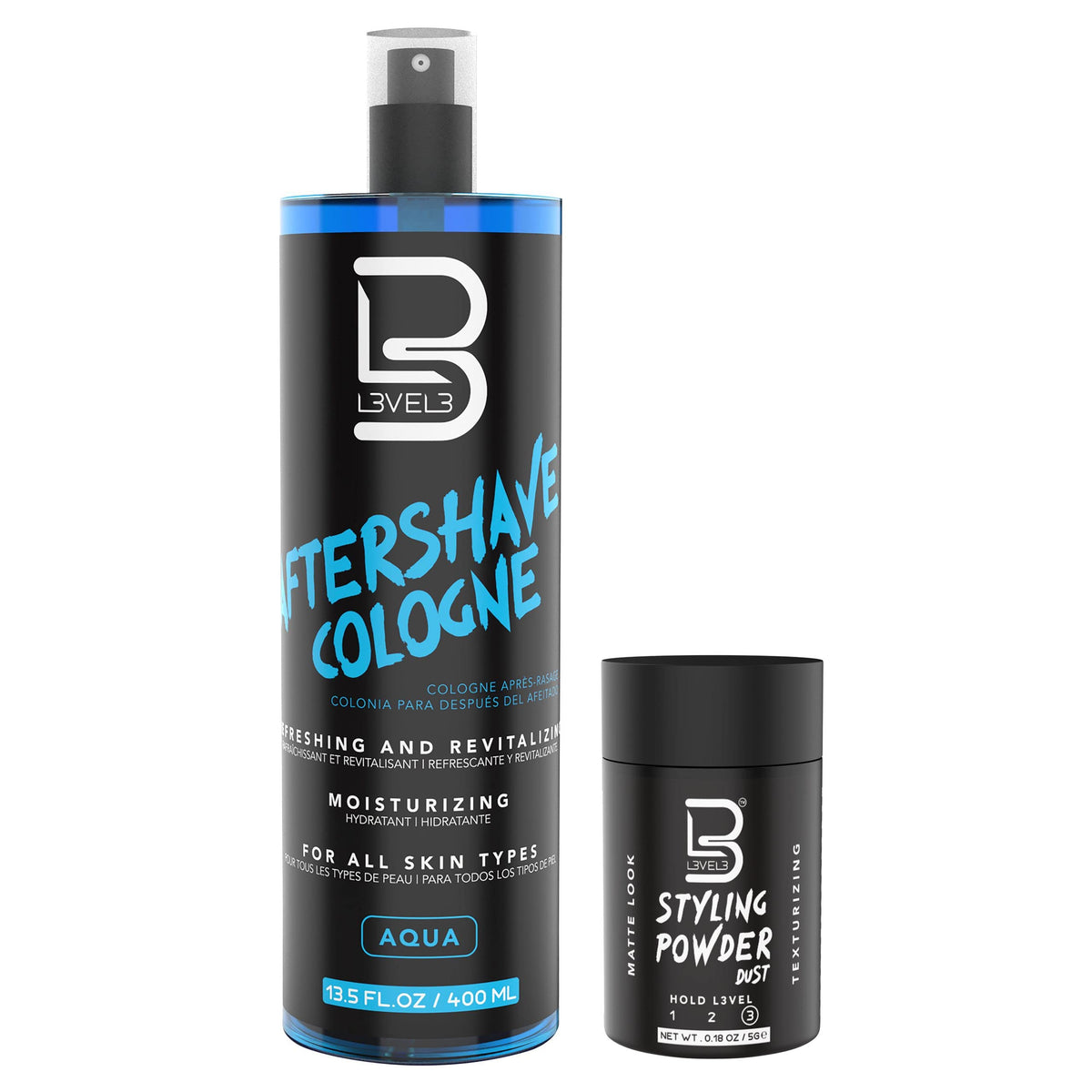 L3 front packaging showing Aqua scent and benefits