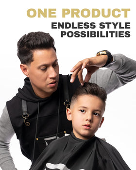 L3 Level 3 Pomade styled pompadour illustrating strong hold and added volume benefit
