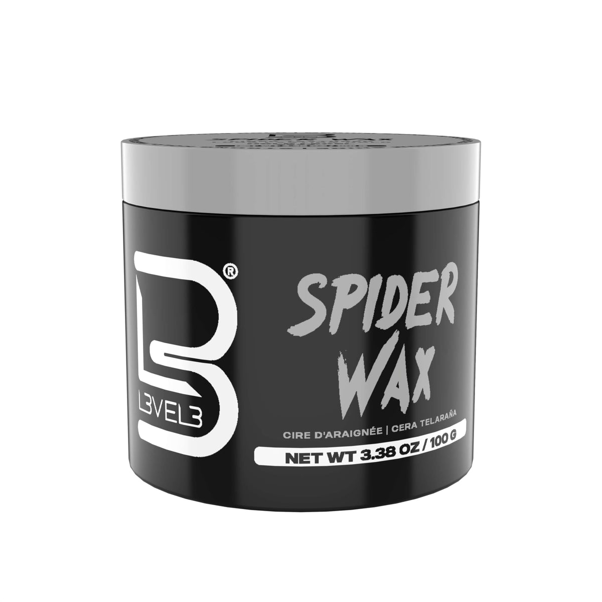 L3 Level 3 Spider Wax close-up on hair showing medium shine and texture