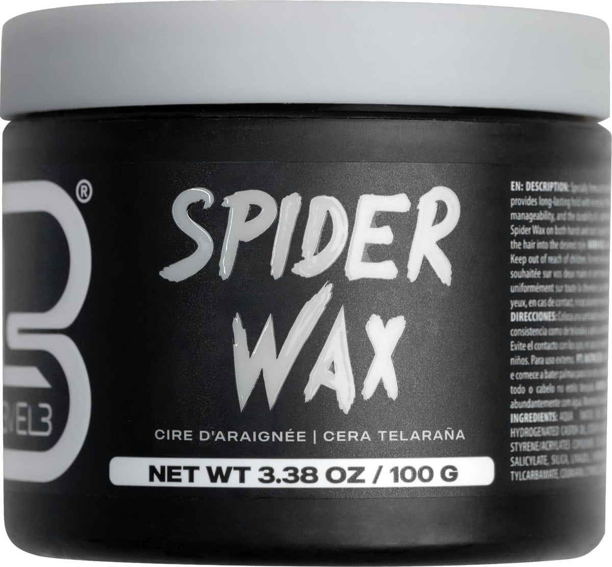 L3 Level 3 Spider Wax front packaging showing product and branding benefits