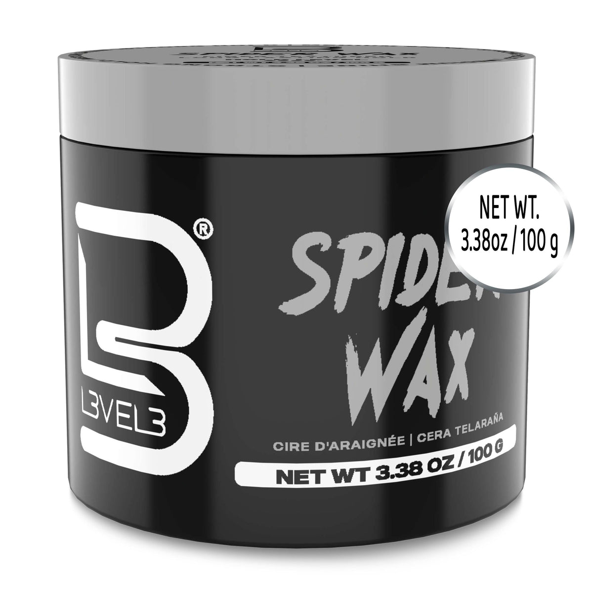 L3 Level 3 Spider Wax placed on bathroom shelf in lifestyle setting benefit