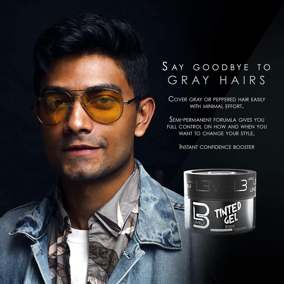 L3 being applied to hairline for instant gray coverage