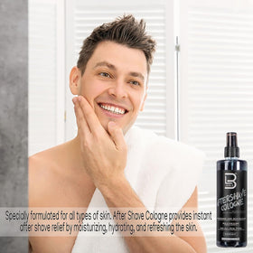 L3 in bathroom morning routine setting conveying refreshed, ready-for-the-day confidence