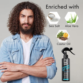 L3 model with beach hairstyle outdoors showing natural, touchable texture