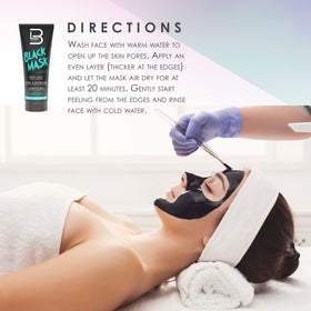 L3 applying peel-off mask by hand demonstrating easy at-home use