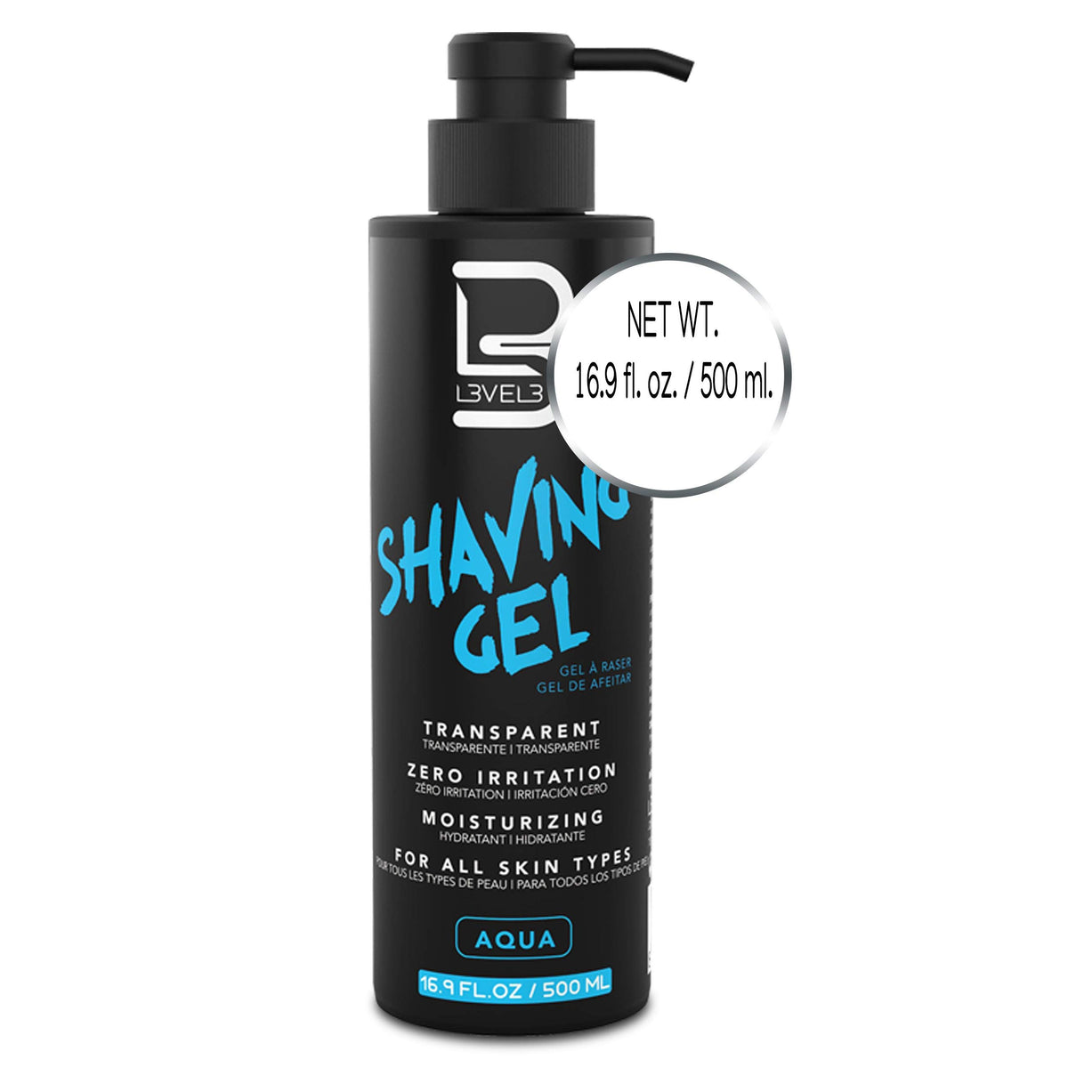 L3 shaving gel on bathroom shelf staged for everyday grooming routine