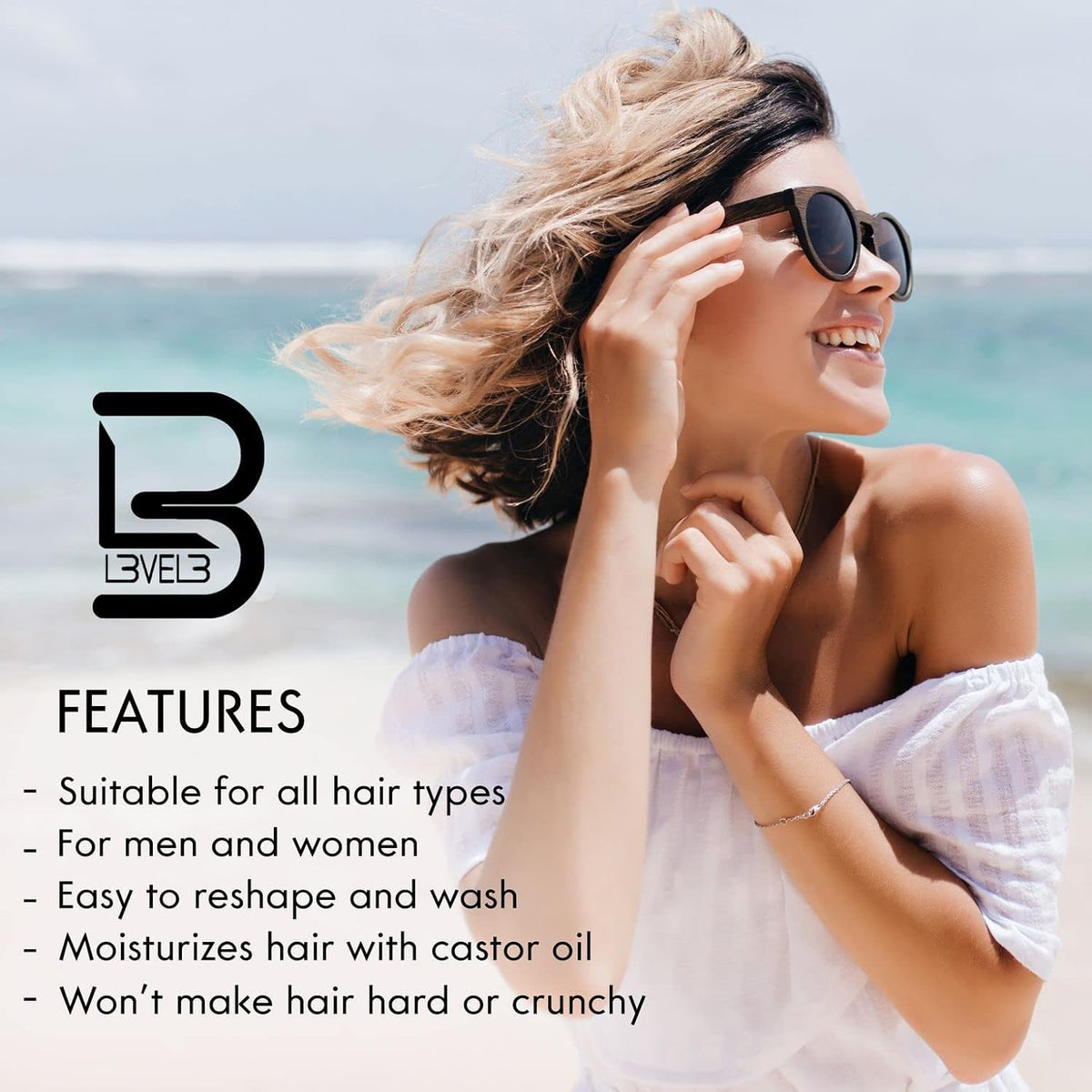 L3 mist in hand demonstrating lightweight spray for even texture distribution