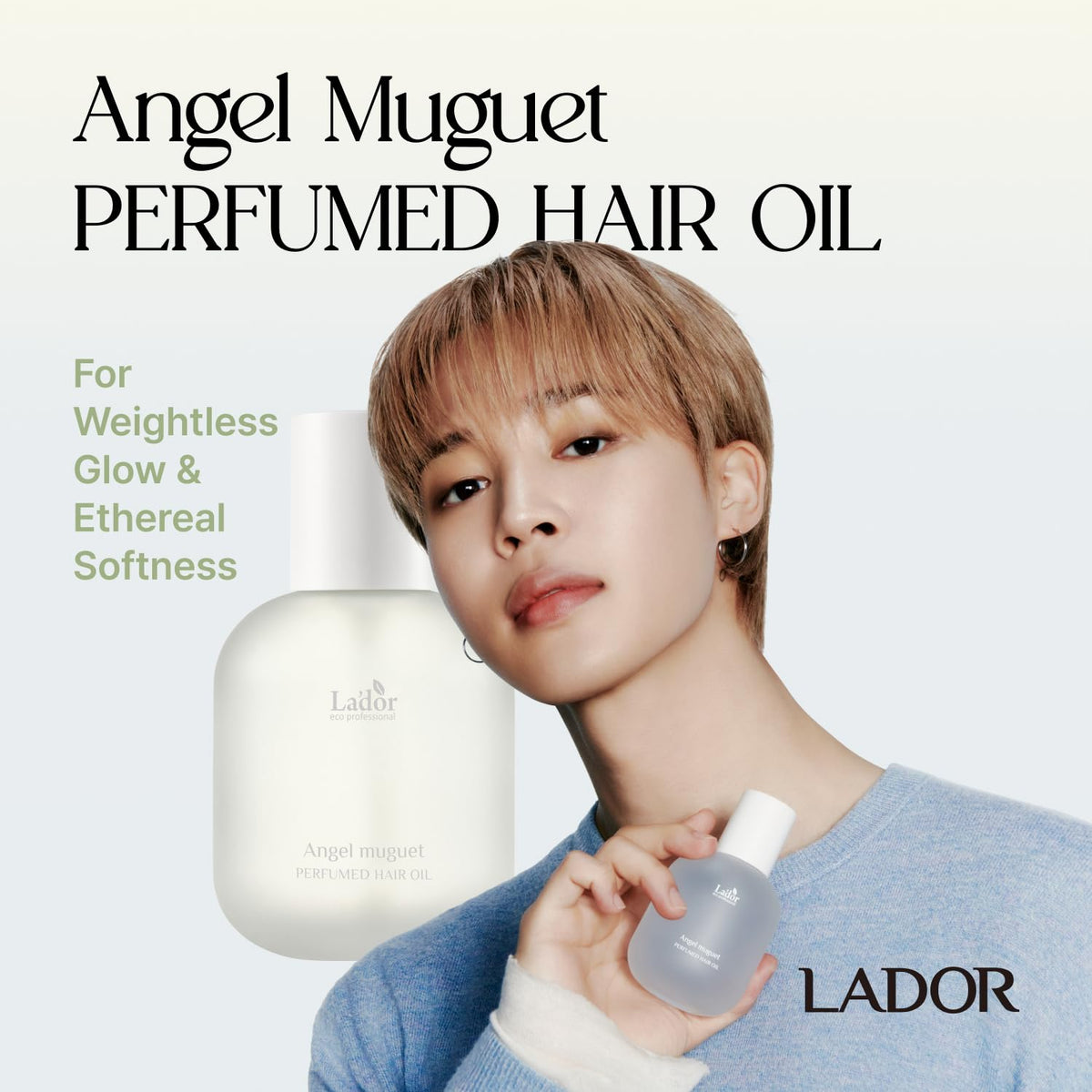 LA'DOR oil texture on fingertips demonstrating air-light silky finish benefit