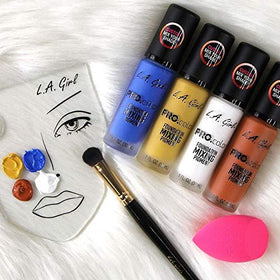 L.A. Girl orange pigment styled on vanity to show everyday makeup routine use