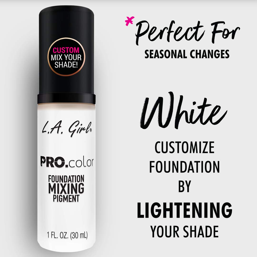L.A. Girl packaging label close-up showing product identification and usage benefit