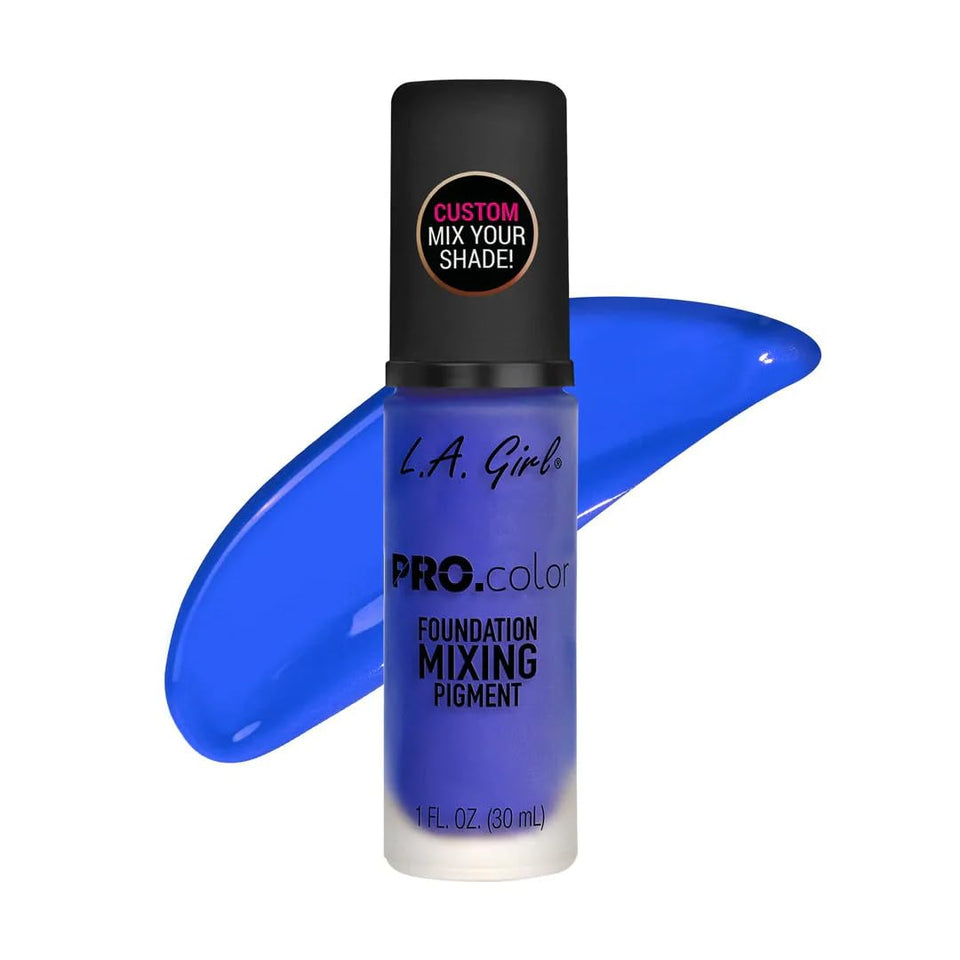 L.A. Girl blue mixing pigment front packaging showing product and benefits