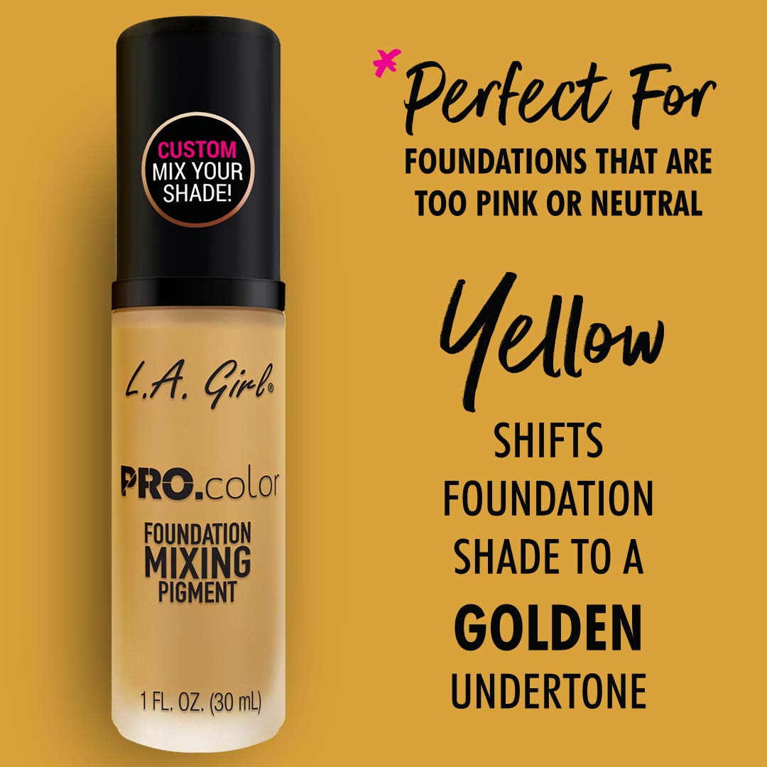 L.A. Girl artist applying mixed foundation to model illustrating custom match