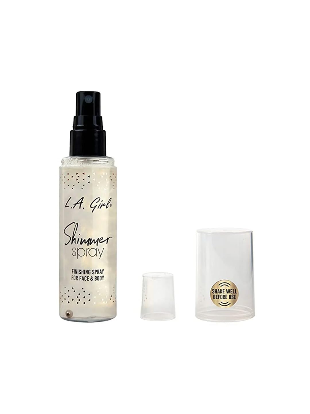 L.A. Girl bottle on makeup table suggests easy integration into routine