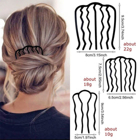 La Jolie Jasmin hair fork securing a low bun to show reliable hold and polished vintage look in use