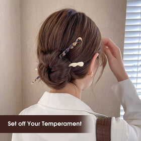 La Jolie Jasmin hair stick beside ruler showing 6.9-inch length for full updos
