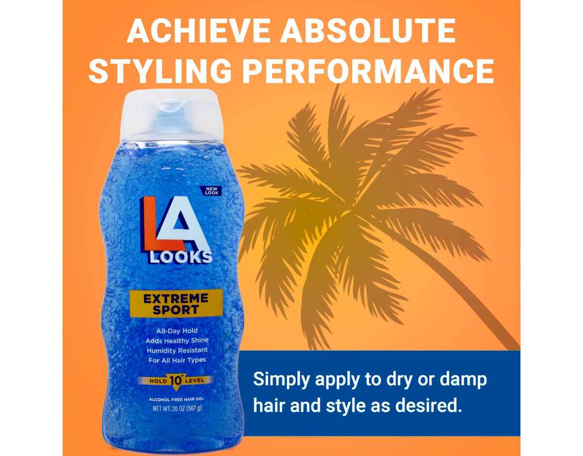 L.A. Looks back label with features and directions for confident use