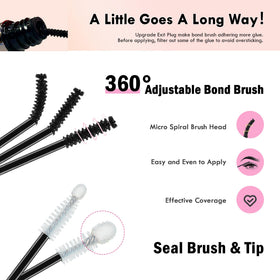 La Maesii Bond brush applying primer to natural lash for improved glue grip