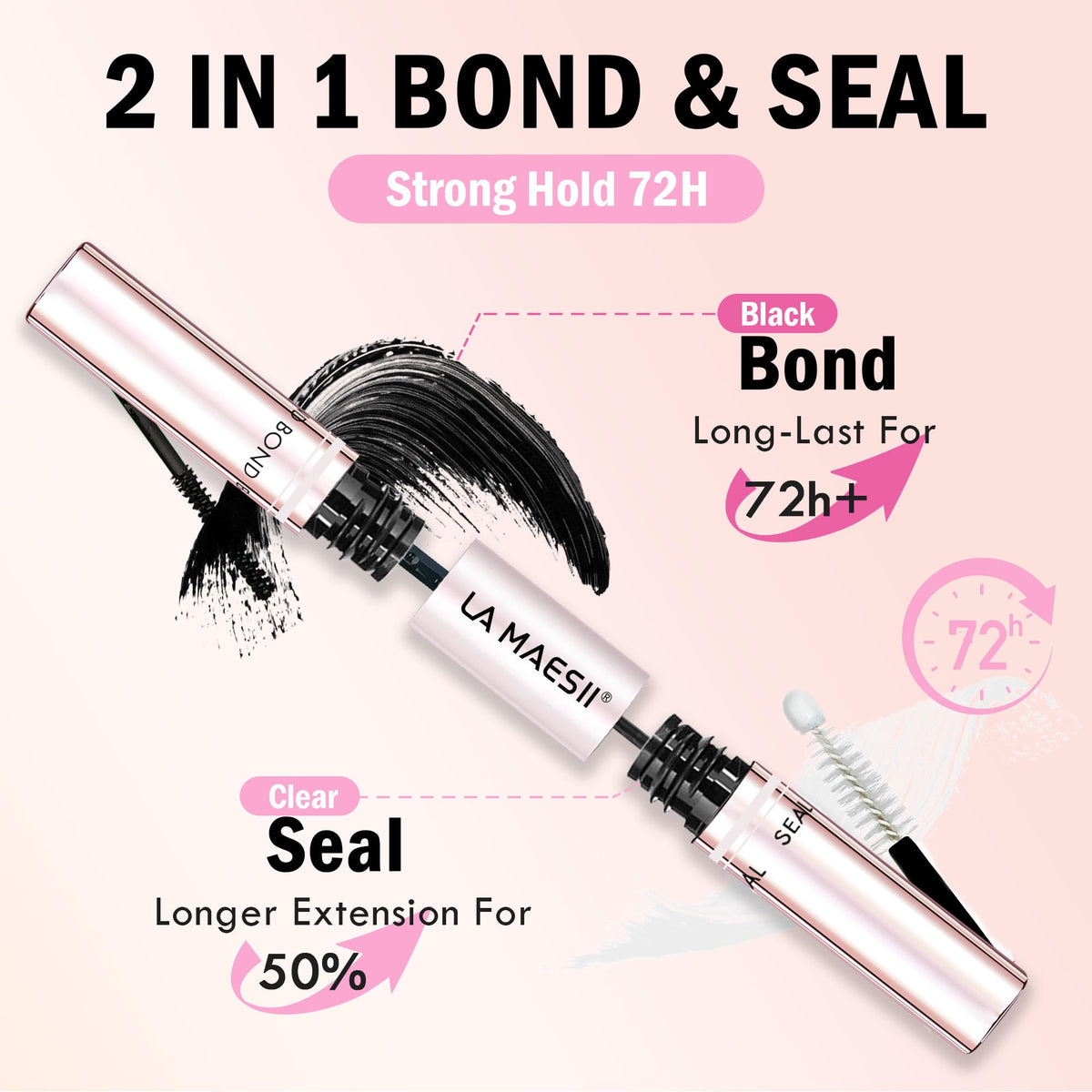La Maesii dual applicators closeup highlighting brush and tip for precise application