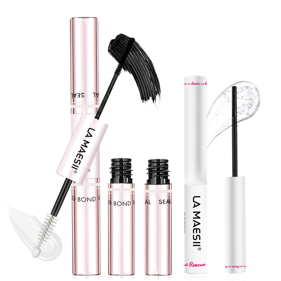La Maesii front packaging showing complete lash bond and remover kit, professional convenience