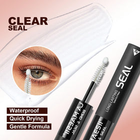 La Maesii glue in use applying an eyelash cluster for reliable hold