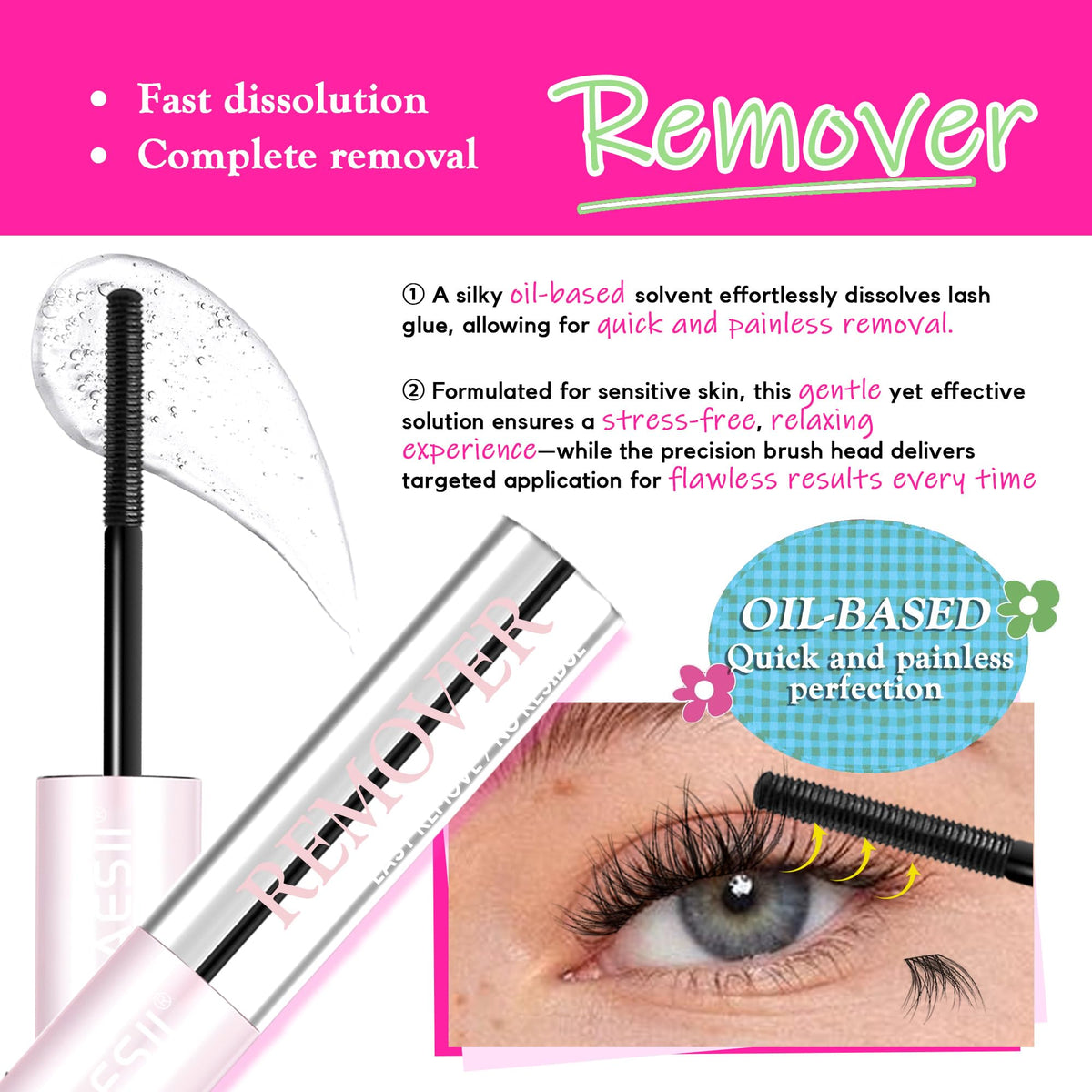 La Maesii in use applying cluster lashes, fast secure hold demonstrated