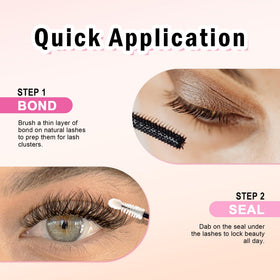 La Maesii lashes worn in lifestyle shot demonstrating long-lasting, water-resistant finish