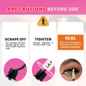 LA MAESII being applied to cluster lashes demonstrating easy at-home application