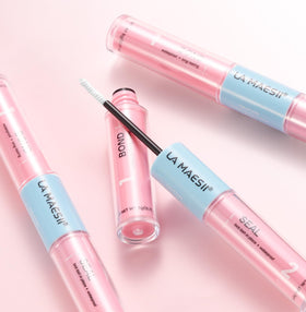 La Maesii tube next to tweezers showing size and professional tool compatibility benefit