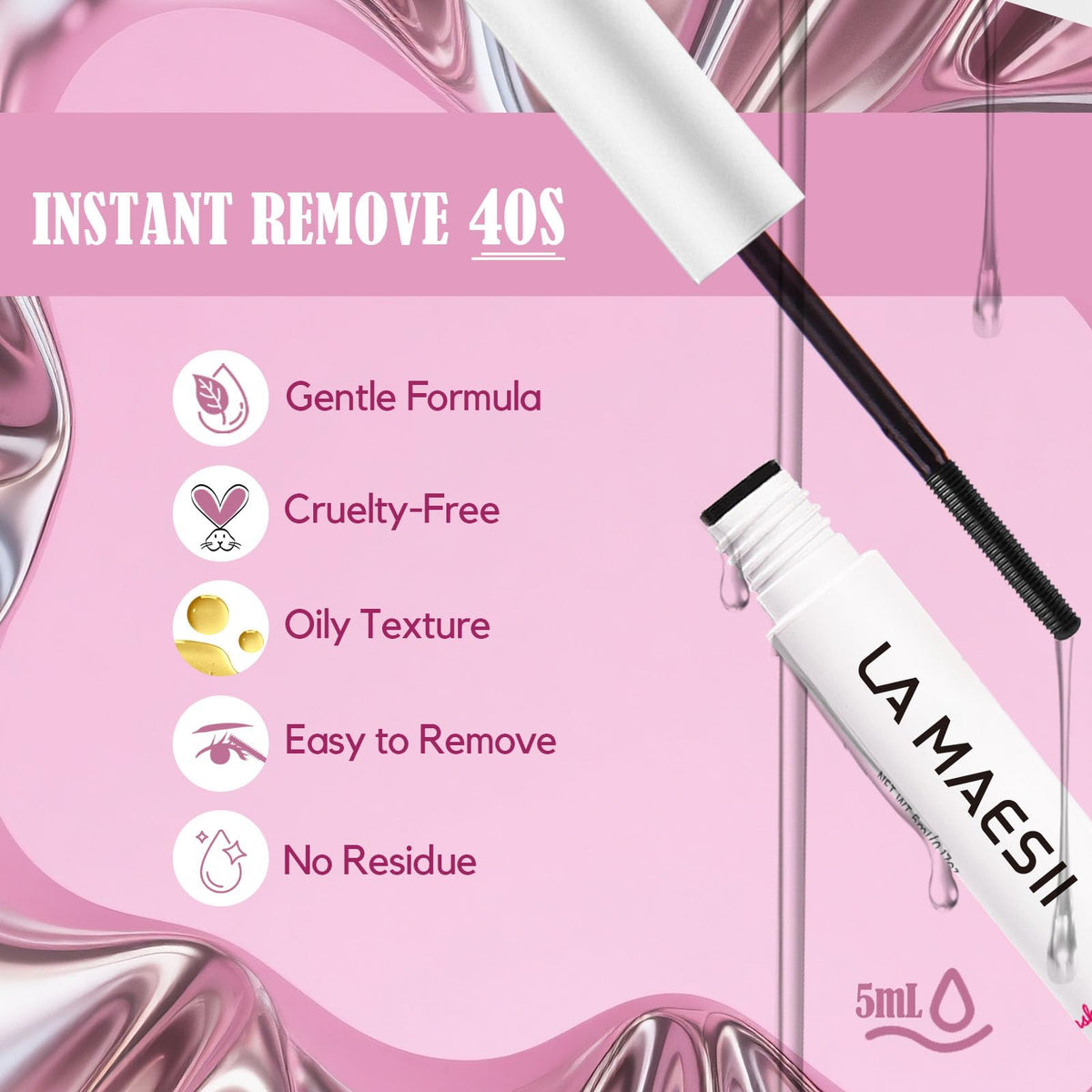 LA MAESII spiral brush applicator close-up for precise application
